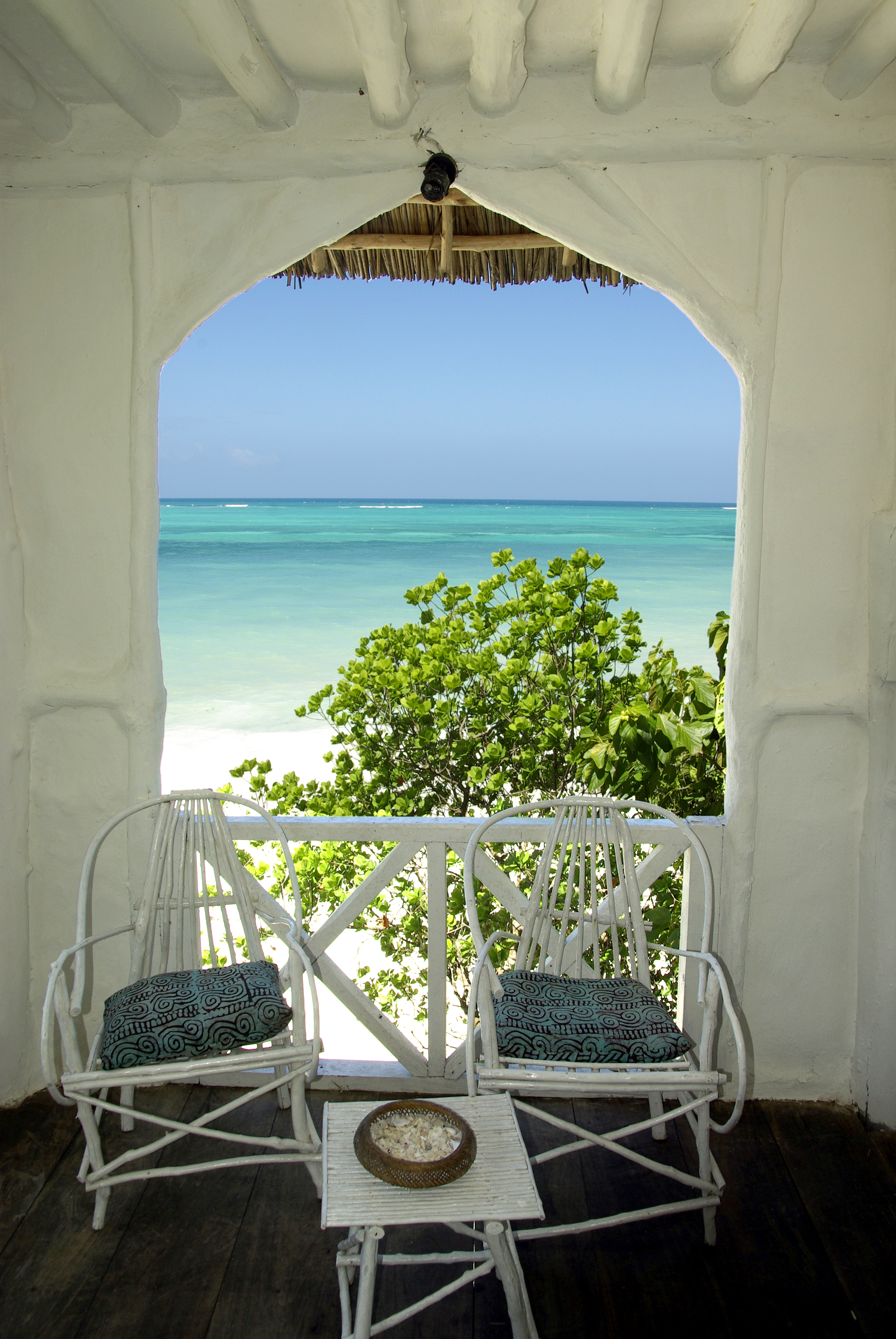 Terrace overlooking the Indian Ocean, Zanzibar